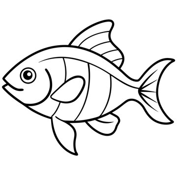 recommend clip art: fish line art white background line art