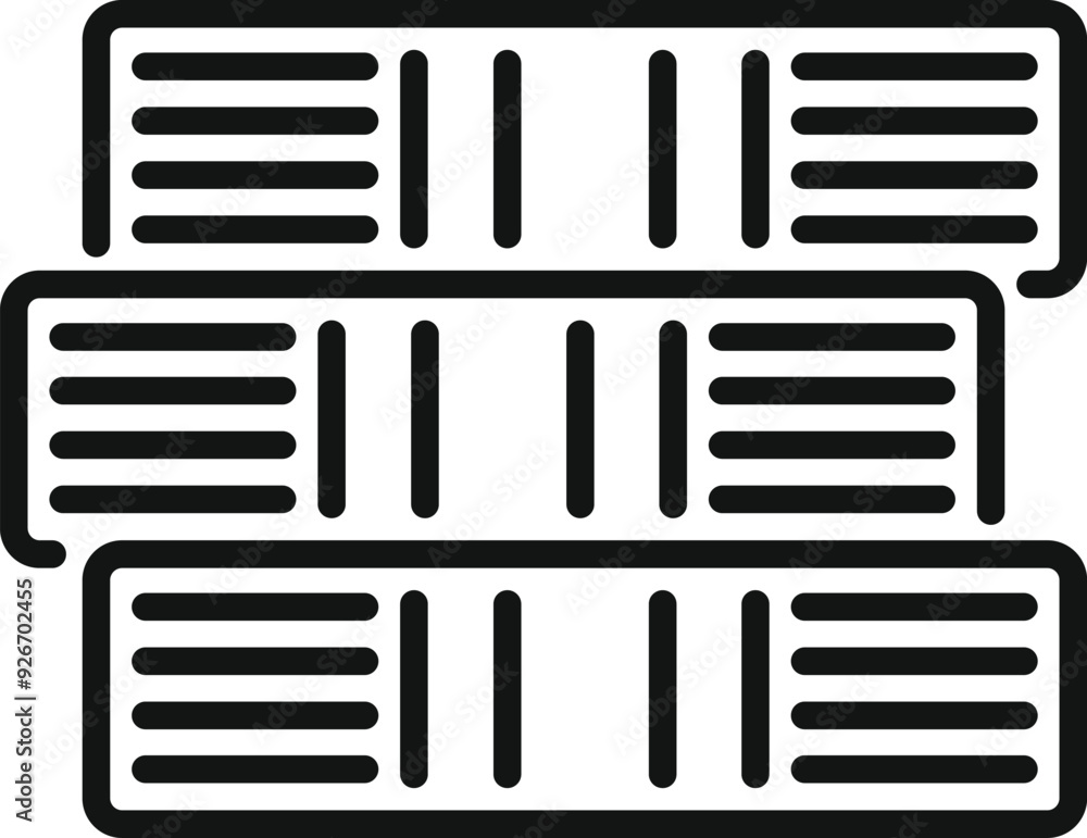 Poster this simple vector icon represents a database center ensuring secure data storage