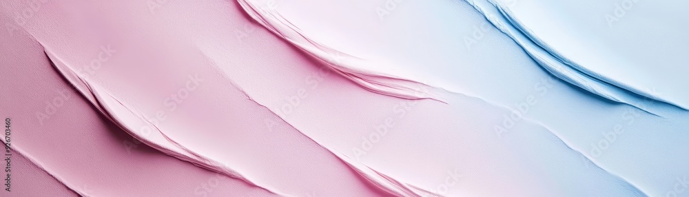 Poster abstract pastel gradient waves creating a soft and serene background with pink and blue hues, perfec