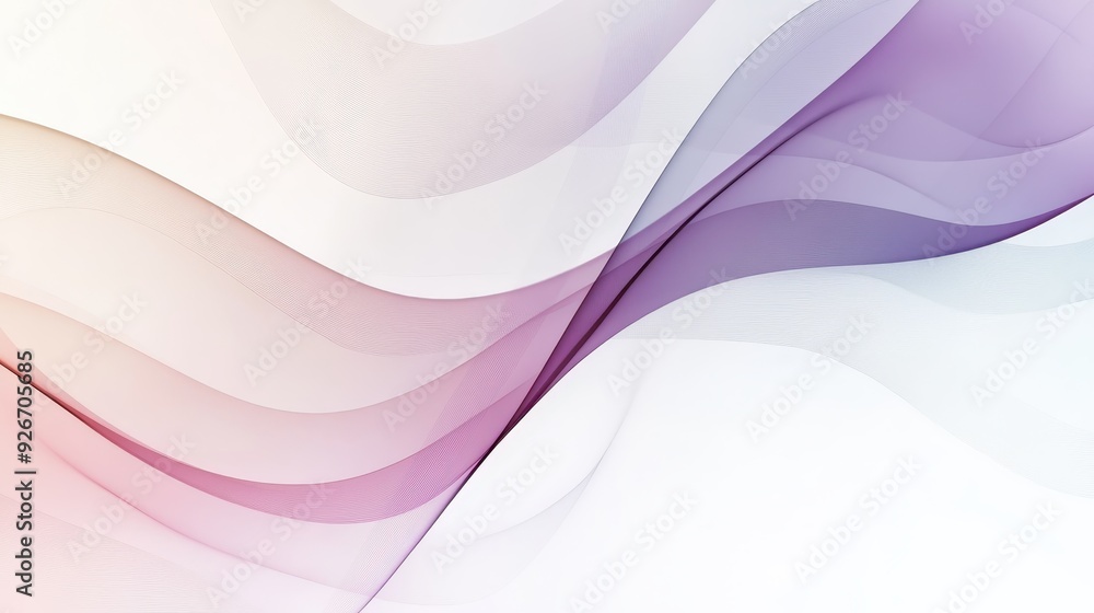 Aufkleber elegant abstract background featuring smooth, flowing purple and white waves, creating a modern and 