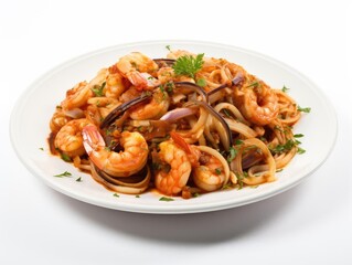 Delicious shrimp pasta dish with garlic, herbs, and a touch of spice, perfect for seafood lovers and culinary enthusiasts.