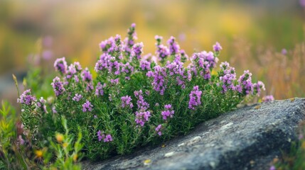 Thyme flora in Armenian habitat
