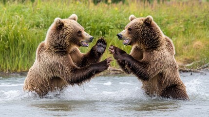 Obraz premium Ursus arctos in Lake Clark NP