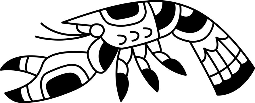 recommend clip art: Geometric Shrimp Illustration