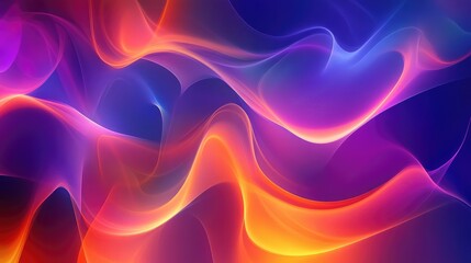 Obraz premium A dynamic and fluid abstract background with intersecting, colorful, smooth lines.