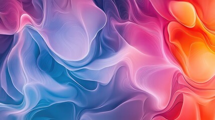 Obraz premium A fluid abstract pattern with intersecting, vibrant lines creating a colorful, smooth background.