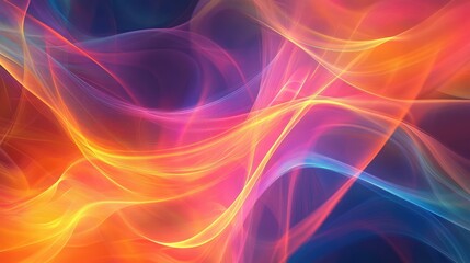 Naklejka premium Dynamic and colorful intersecting lines creating a smooth, fluid abstract background.