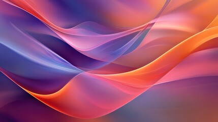 Intersecting smooth lines forming a fluid, colorful pattern on an abstract background.