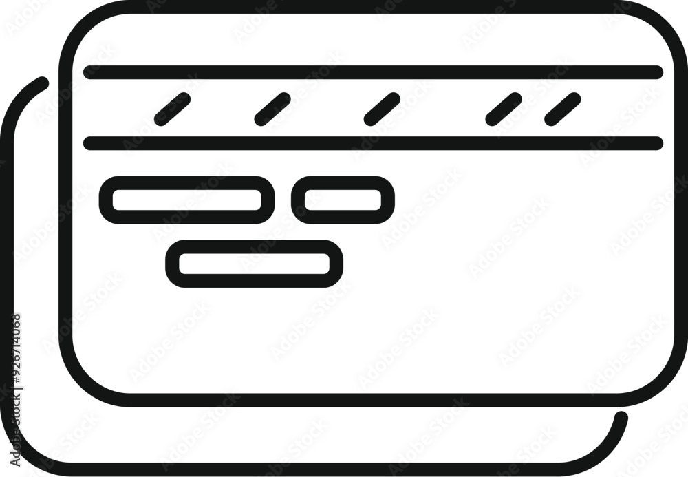 Poster simple icon of a client card being used for a loyalty program