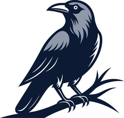 Crow Halloween illustration design