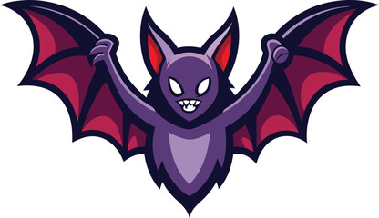 Scary bat  Halloween illustration design
