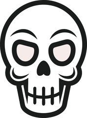 skull with a smile Halloween illustration design color palettes for a spooky vibe