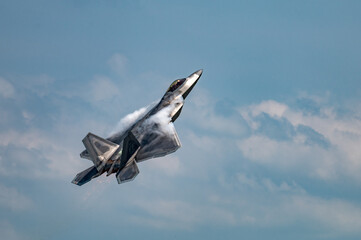 U.S. Air Force F-22 Raptor Stealth Flighter in Flight