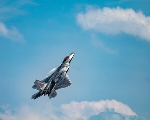 U.S. Air Force F-22 Raptor Stealth Flighter in Flight