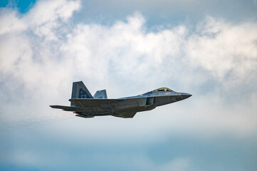 U.S. Air Force F-22 Raptor Stealth Flighter in Flight