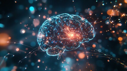 Digital Brain Network: Abstract Visualization of Intelligence and Connections