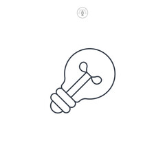 Light Bulb icon symbol vector illustration isolated on white background