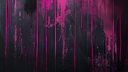 Pink Splatter on Black Background