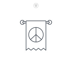 Peace Banner icon symbol vector illustration isolated on white background