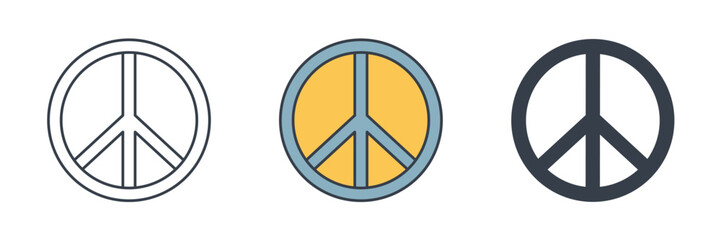 Peace icon symbol vector illustration isolated on white background