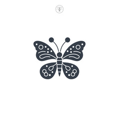 Butterfly icon symbol vector illustration isolated on white background