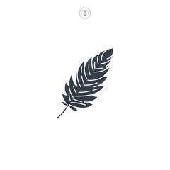 Feather icon symbol vector illustration isolated on white background