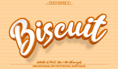 Biscuit Vector Text Effect Editable Alphabet Cookie Snack Cake Baked Food Chocolate Cracker