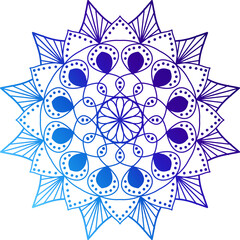 Circular pattern in the form of a mandala. Henna tatoo mandala. Mehndi style. Decorative pattern in oriental style