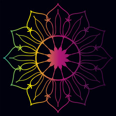 Seamless vector mandala pattern design for background, Circular pattern in the form of a mandala. Henna tatoo mandala. Mehndi style