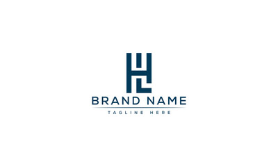 Logo design letter LH . Elegant modern. Vector template.