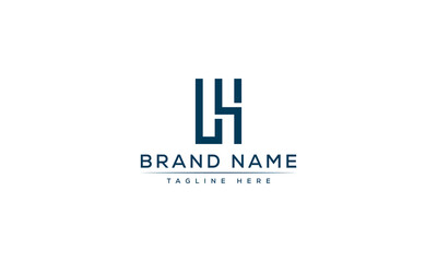 Logo design letter LH . Elegant modern. Vector template.