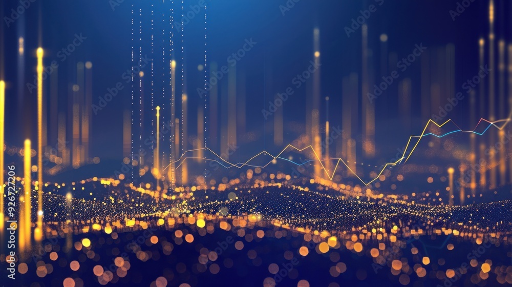 Poster abstract digital data visualization