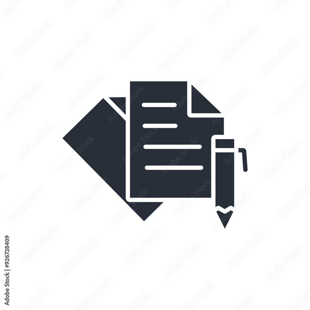 Poster document icon. vector.editable stroke.linear style sign for use web design,logo.symbol illustration.