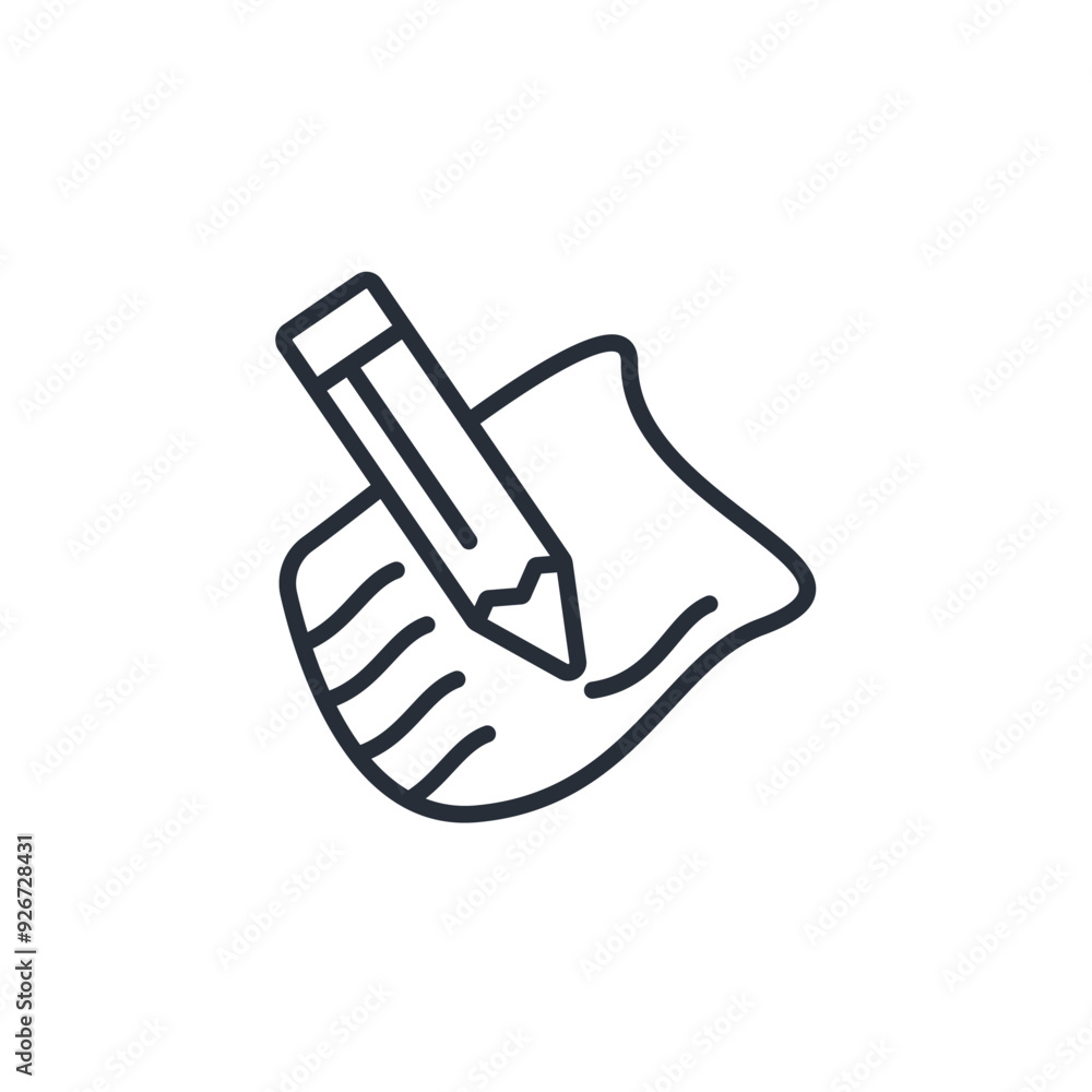Poster draw icon. vector.editable stroke.linear style sign for use web design,logo.symbol illustration.