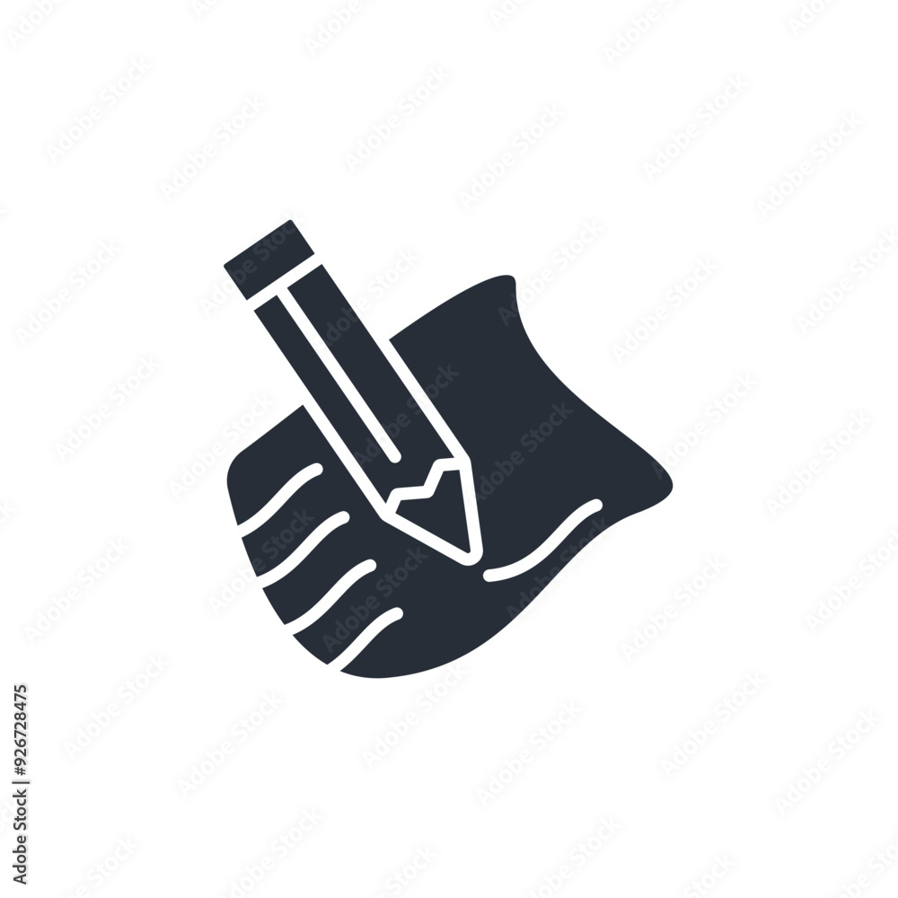 Poster draw icon. vector.editable stroke.linear style sign for use web design,logo.symbol illustration.