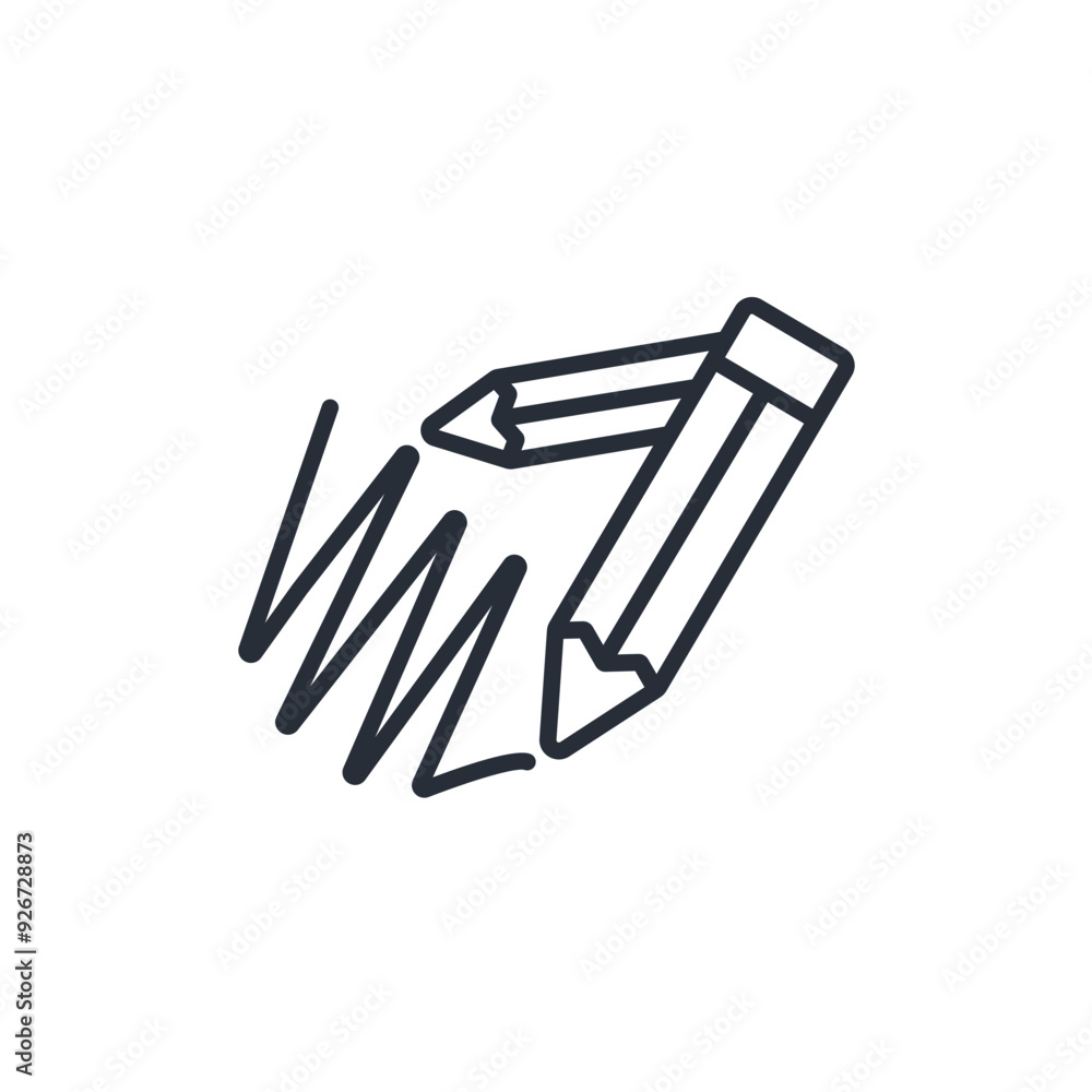 Poster scribble icon. vector.editable stroke.linear style sign for use web design,logo.symbol illustration.
