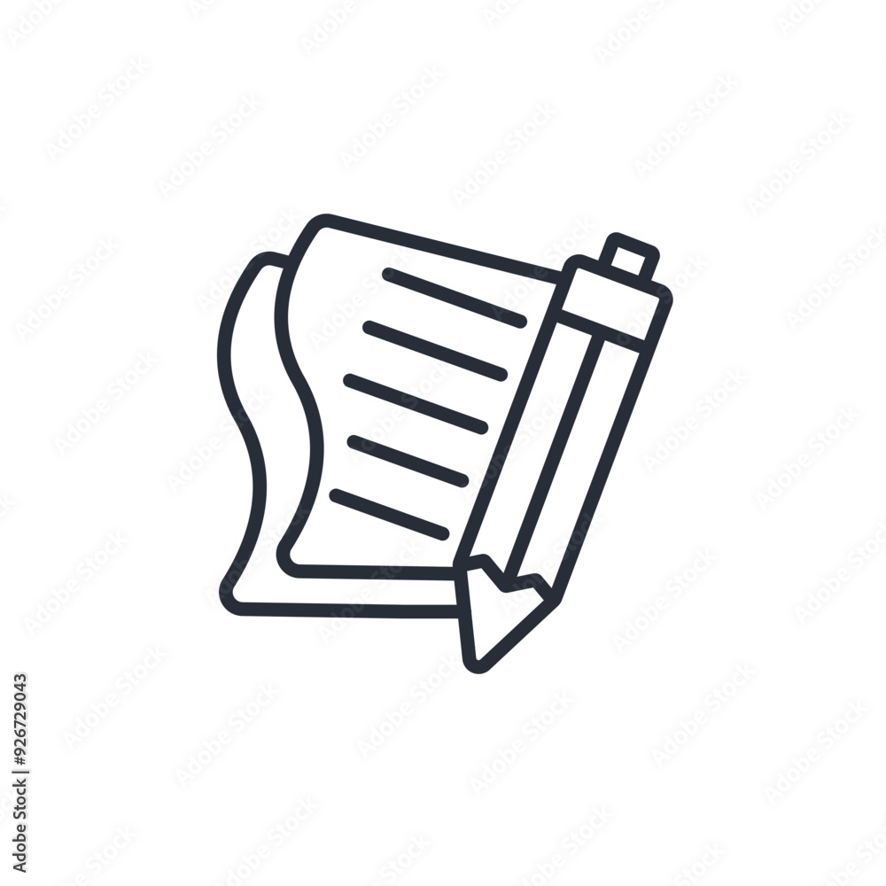 Poster text icon. vector.editable stroke.linear style sign for use web design,logo.symbol illustration.