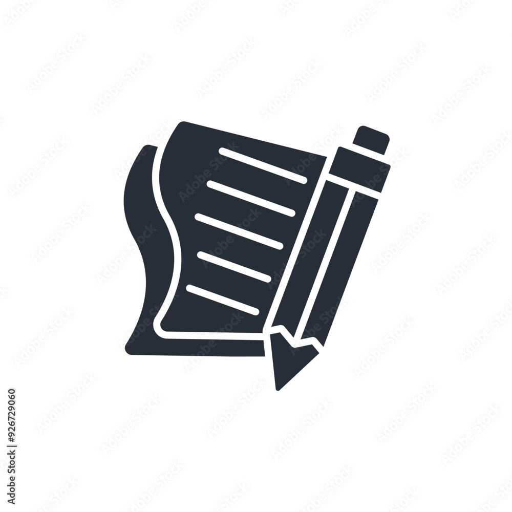 Poster text icon. vector.editable stroke.linear style sign for use web design,logo.symbol illustration.