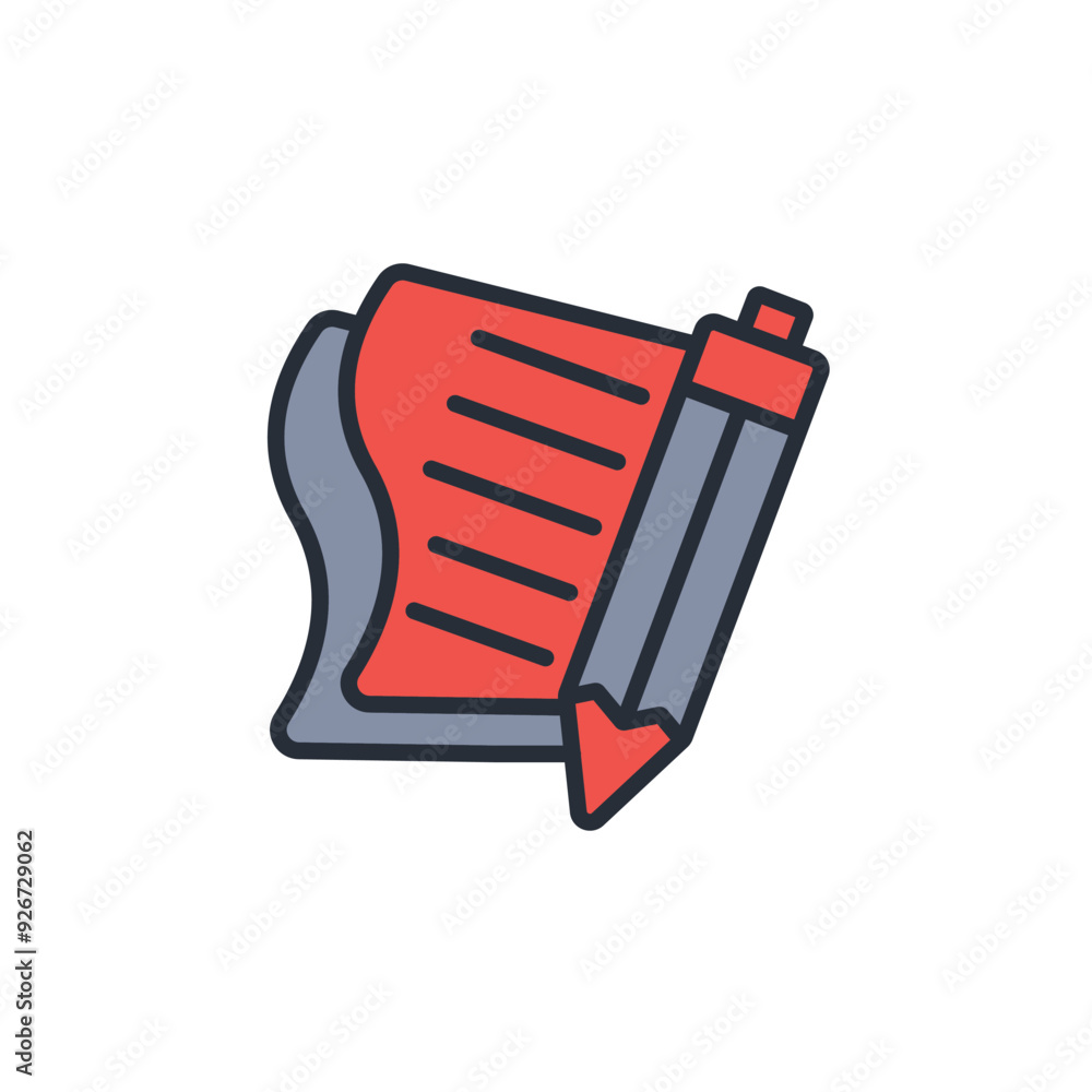 Poster text icon. vector.editable stroke.linear style sign for use web design,logo.symbol illustration.