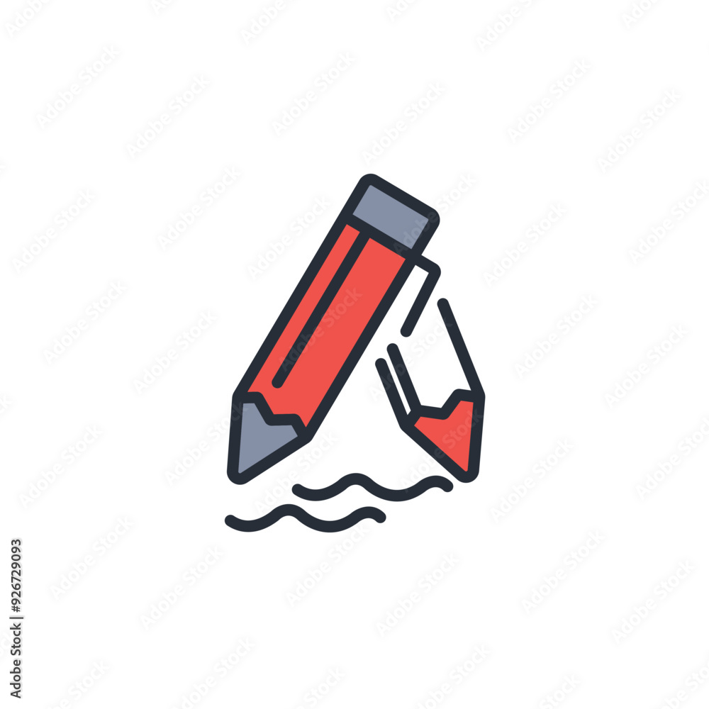 Poster writing icon. vector.editable stroke.linear style sign for use web design,logo.symbol illustration.