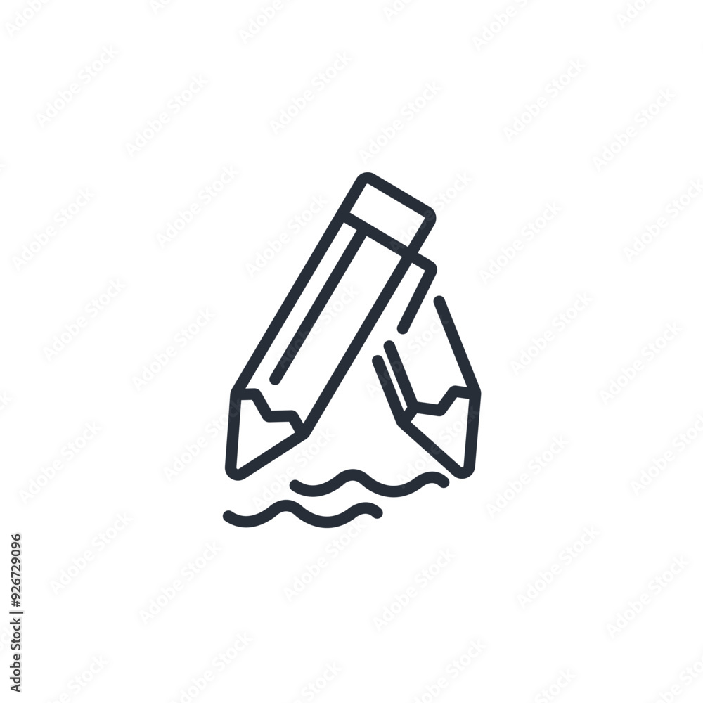 Poster writing icon. vector.editable stroke.linear style sign for use web design,logo.symbol illustration.