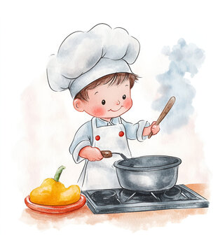 Chef Drawing For Kids