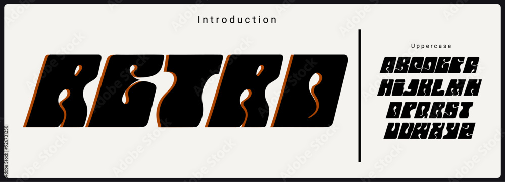 Poster handmade retro vintage vibes vector font. alphabet with funky and retro typography.