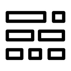 Data alignment icon in thin line style vector illustration graphic design
