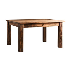Vintage Vibes Old Retro Wooden Table Isolated on a Transparent Background | Classic Wooden Table for All Projects
