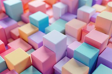 Background of colorful blocks in pastel colors