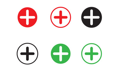 Plus and minus symbols, Positive an negative solid thin line vector signs. Mathematical symbols, add, subtract, right and wrong, pros and cons. Vector Illustration.
