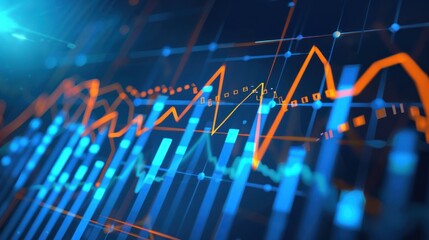 Obraz premium Abstract Financial Data Visualization