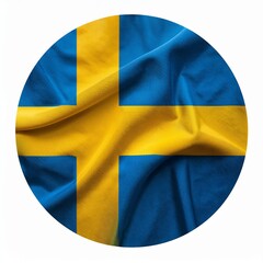 Schweden Fahne weisser Hintergrund isoliert