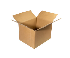 Cardboard box isolated on white